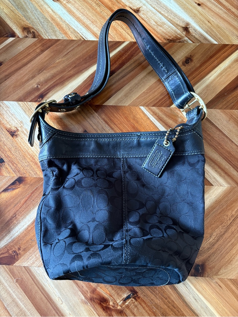 Coach Bleecker Signature Bucket Bag